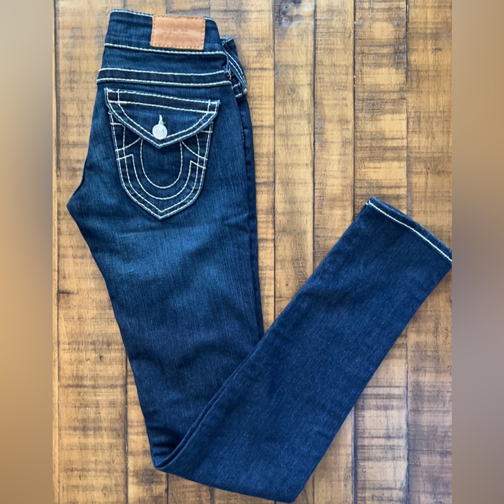 True Religion low rise straight leg jeans